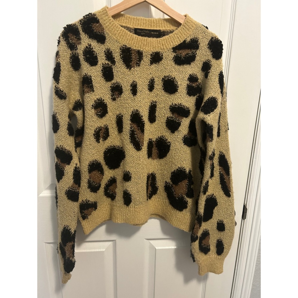 House of Harlow 1960 x REVOLVE Leopard Print‎ Fuzzy Knit Sweater